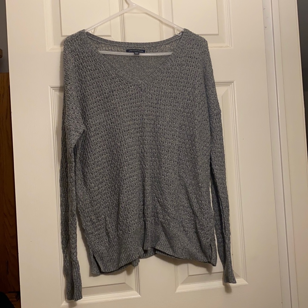 Grey knit sweater